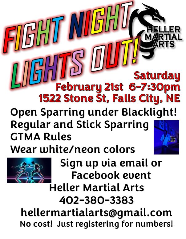 Fight Night Lights Out Flyer